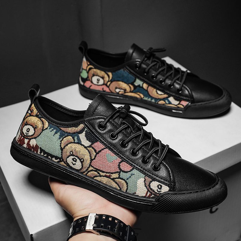 Pantofi sport negri din piele naturală, cu talpă moale și talpă joasă, noi și versatili, la modă_voghion.com
