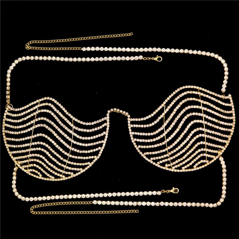 Hot selling 3D circular chest nightclub sexy diamond studded bra bikini body chain_voghion.com