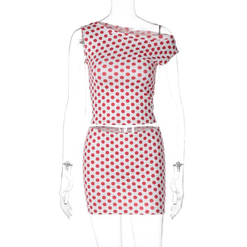 Women's Bag Slim Fit Short Skirt Set With Sleeve Top Unique Printed Hip New Autumn Fashion_voghion.com