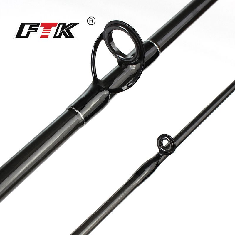 FTK Gun Handle Black Fishing Carbon Fiber Ultra Hard Adjustable 2.1m 2.4m 2.7m Thunder Strong Lure Rod_voghion.com