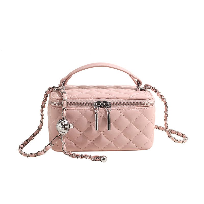 Borsa a tracolla da donna, elegante, piccola borsa quadrata, borsa a scatola con personalità, alto livello di aspetto, borsa a tracolla con diamanti a quadri, borsa per il trucco_voghion.com