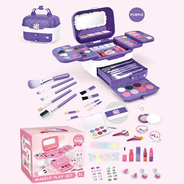 Set di trousse per cosmetici transfrontalieri, giocattolo di bellezza, set di unghie con fard, giocattolo per giochi di ruolo, regalo per bambine_voghion.com