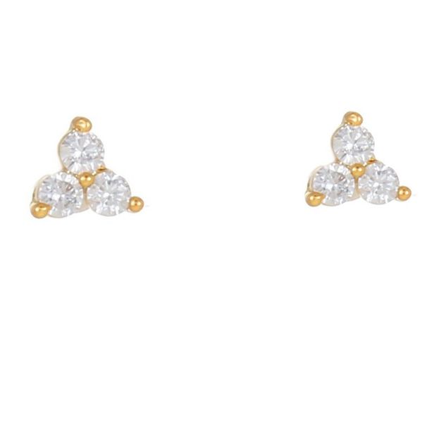 Set di orecchini alla moda, orecchini geometrici con zirconi e fibbie per orecchini_voghion.com