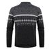 2024 new men's zipper cardigan color blocked casual knit stand up collar sweater jacket_voghion.com