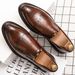 TerraStride Casual Stylish Clearance Leather Trendy Men's Brown 37 38 Small Size Shoes_voghion.com