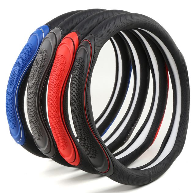 Fashionable Stitching Of Steering Wheel Available In All Seasons, Leather , Concave And Convex Massage, Car Handle_voghion.com