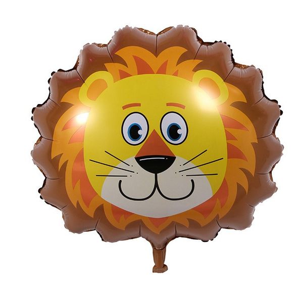Animal Head Foil Balloons Set - Lion, Deer, Cow, Tiger, Zebra, Donkey, Monkey, Pig, Elephant & Dog Shaped Party Decorations_voghion.com