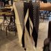 Gaohe Simple Versatile Black and White Striped Indonesian Women's Headscarf 100cm Large Square Scarf Shawl_voghion.com
