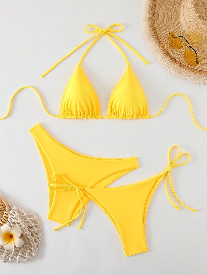 Îmbrăcăminte pentru femei, la modă, cu imprimeu Halter, bretele, sexy, bikini, sistem divizat, curea, izvor termal_voghion.com