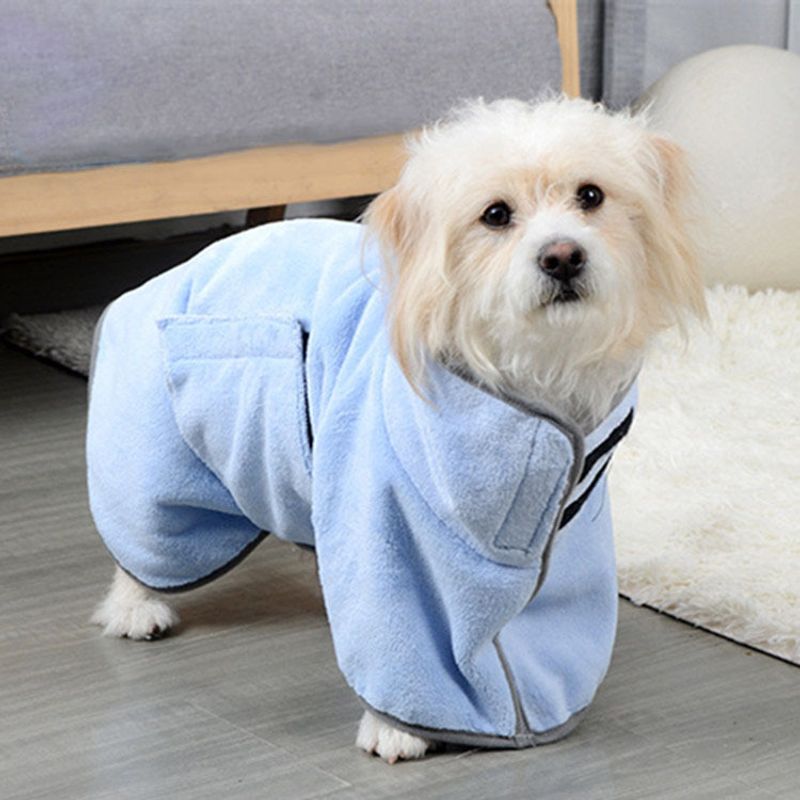 Pet bathrobe dog bath towel super absorbent big dog thickened 420G bathrobe quick-drying fiber bath towel pet supplies_voghion.com
