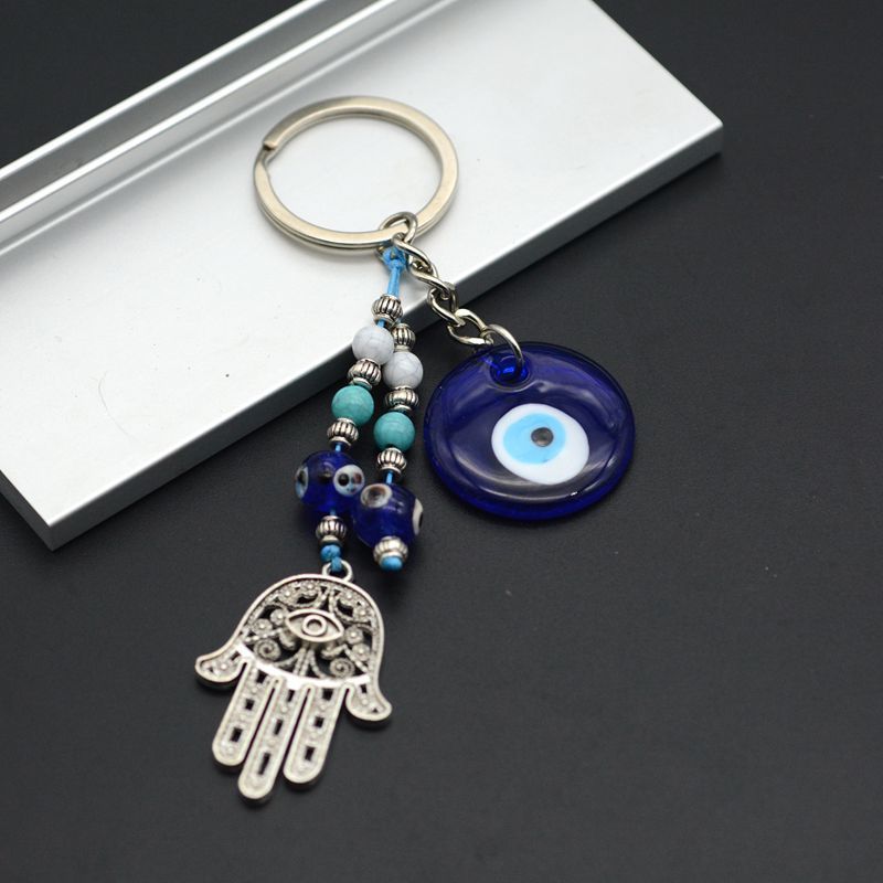 Priedai Blue Eyes Palm Keychain karoliukais pakabukas_voghion.com