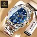Men's Luxury Stainless Steel Quartz Watch With Butterfly Clasp, Multi-Function Calendar, Waterproof & Night Light, Elegant Business Wristwatch Quartz_voghion.com