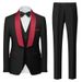 Ropa de hombre Traje de esmoquin de tres piezas con doble abertura para hombre_voghion.com