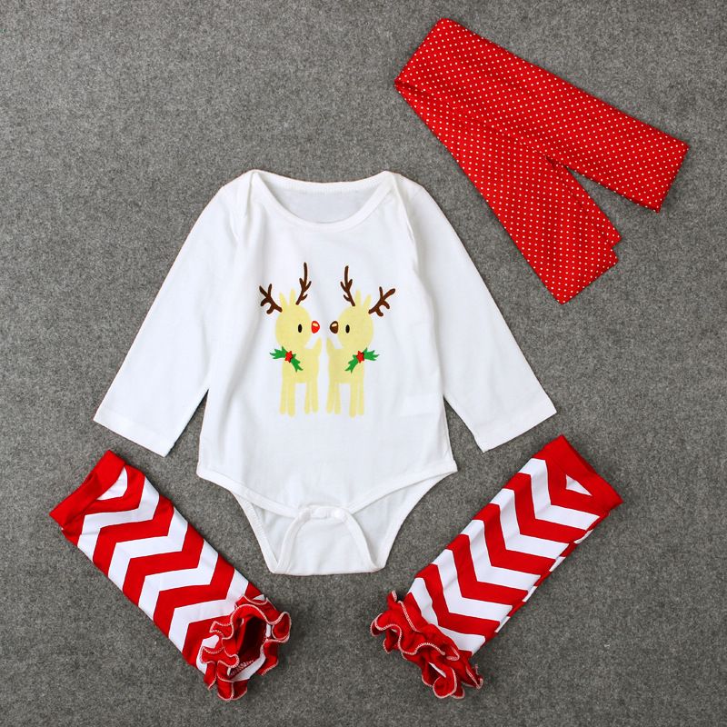 Kinder Weihnachten Klettern Kleid Weihnachten Hirsch Langarm Overall Instagram_voghion.com