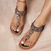 Women's fashion outside flower pattern flat bottom wear-resistant quality simple and lightweight_voghion.com