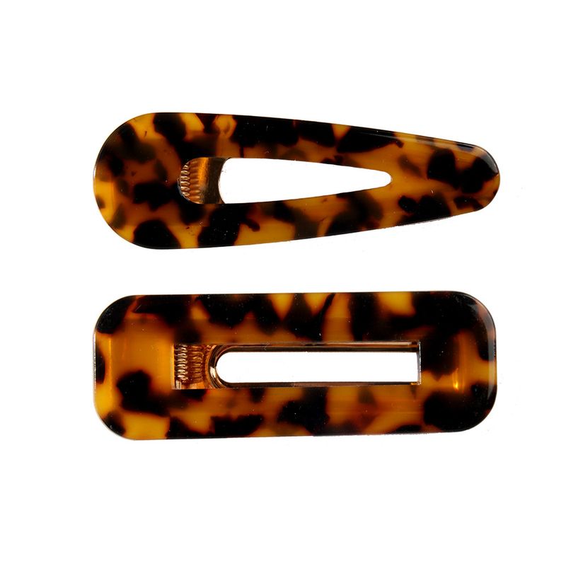 European and American simple fashion acetate sheet hairpin side clip set acrylic resin hair accessories two-piece set cross-border supply_voghion.com