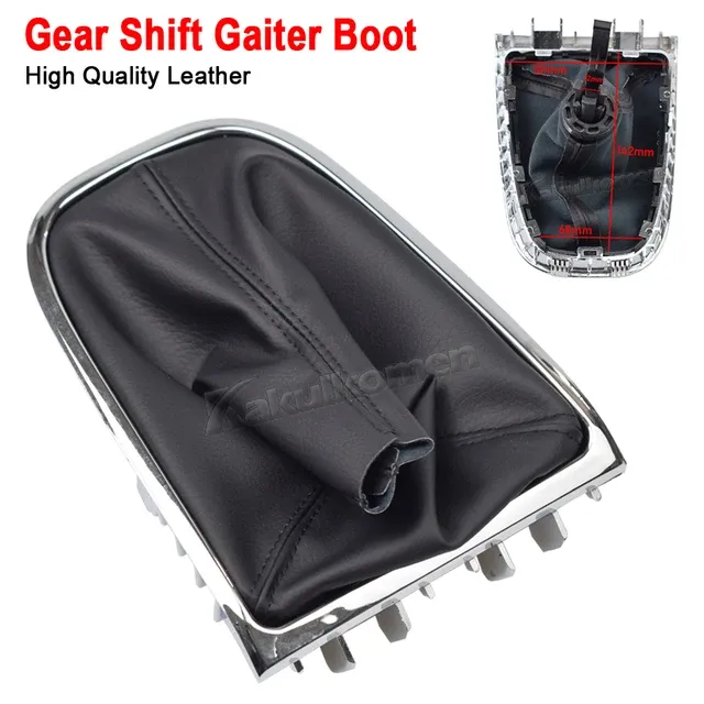 55565904 För Buick Ee GT/XT ASTRA 2009-2014 Manuell 5 6-växlad växelspaksknopp och damask i svart läder_voghion.com