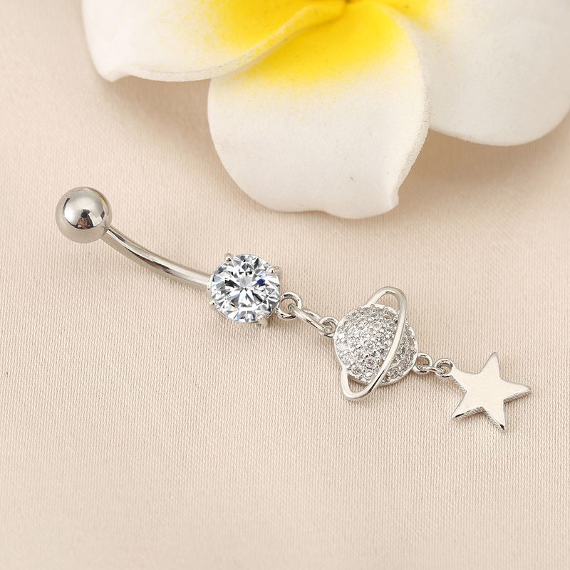 Bauchnabelpiercing mit Stern-Zirkon – Fünfzackiger Piercingschmuck_voghion.com