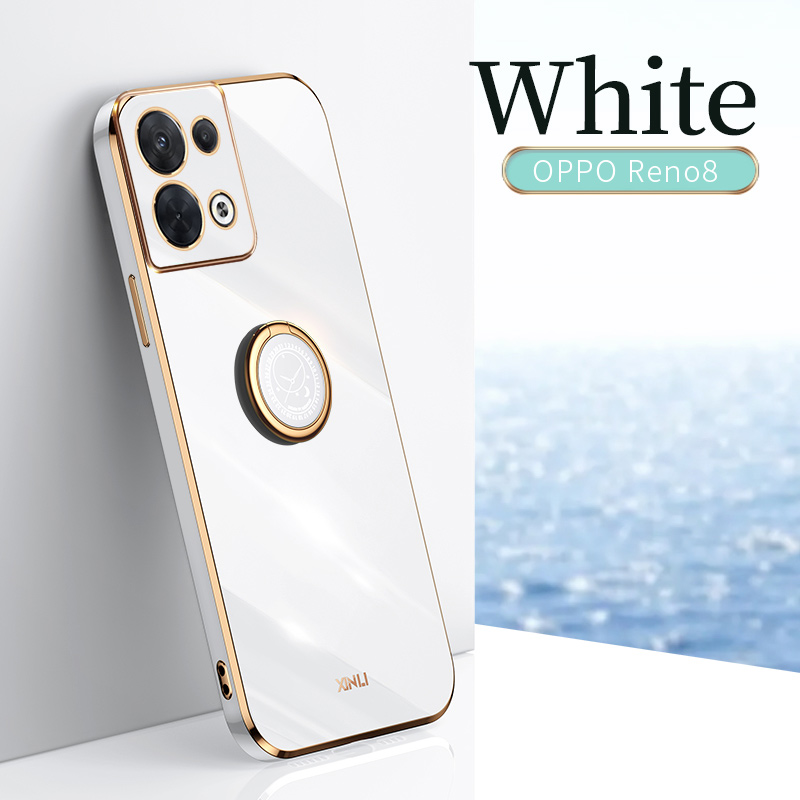 Lxuury Square Frame Plating Silicone Phone Case on for OPPO Reno 8 7 Pro Plus Coque Ultra-thin Soft TPU Back Cover_voghion.com