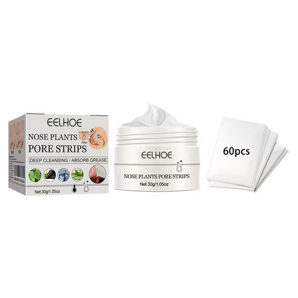 Maschera nasale rimovibile strappabile, pulisce delicatamente i pori e assorbe punti neri e acne con 60 fogli di carta._voghion.com