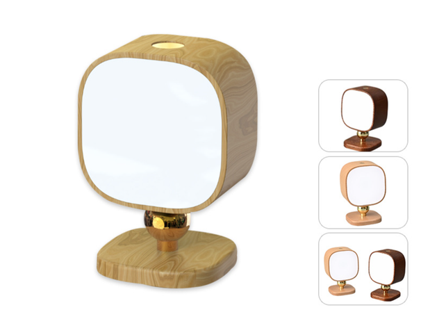 Enfeite de luz noturna de madeira maciça com indução de radar, luminoso, portátil, carregamento sem fio, nova lâmpada de mesa criativa inteligente_voghion.com