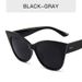1pcs New Cat Eye Sunglasses Woman Fashion Big Frame Cat Sun Glasses Female Retro Shades UV400 Black White Color Oculos De Sol_voghion.com