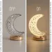 Sovrum Crystal Touch Dimning Nattljus Flickrum Heminredning Estetik USB Bedside LED Ambient Bord 3d Moon Lamp_voghion.com