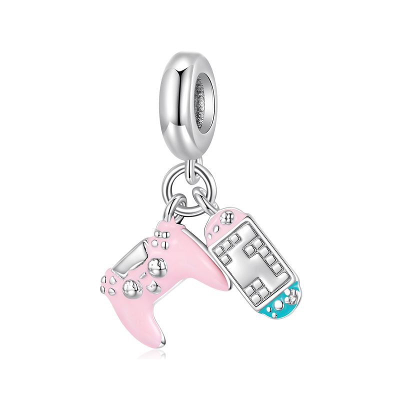 Game Consoles Pendant Charm Sterling Silver Charm_voghion.com