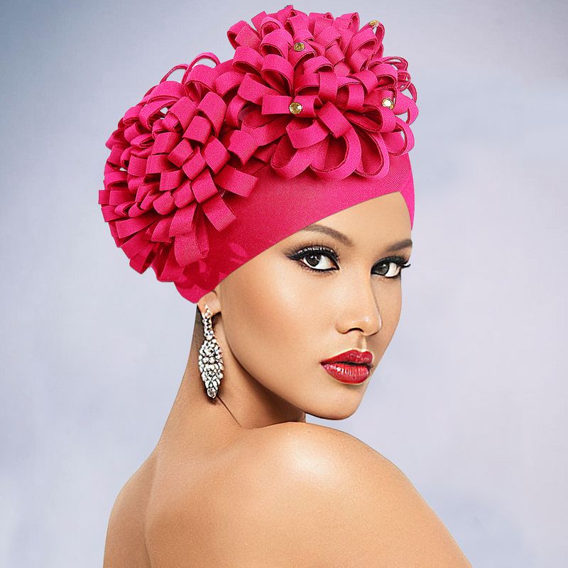 Nouveau style foulard à fleurs pour femmes, chapeau à la mode, clou, diamant, espace, coton, tête, foulard pour femmes_voghion.com
