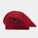 British Style Beret For Women Fashionable Floral Rhinestone Knitted Artist Autumn Winter Trendy Face-Slimming Hat_voghion.com