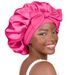 Color Ding streamer round hat bow Extra large beauty care hair wide brimmed hat headscarf night cap_voghion.com
