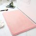 Solid Color Coral Fleece Bath Mat - Super Absorbent & Non-Slip Bathroom Rug (Thick, Easy To Clean, Quick-Dry)_voghion.com