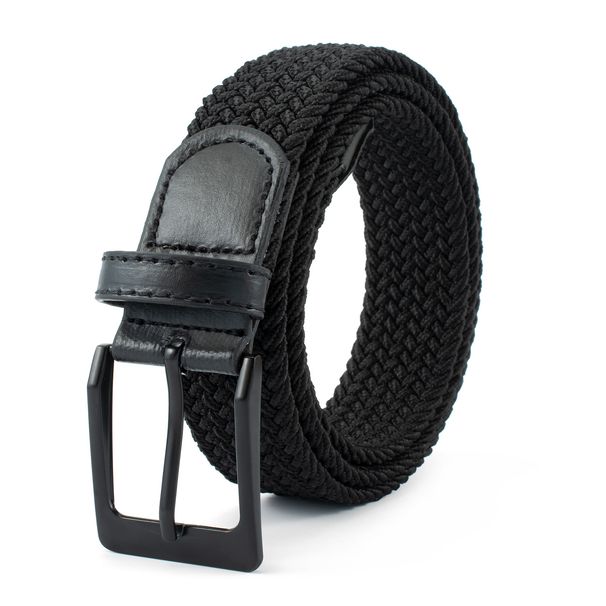 HOT Belt casual Alloy Needle Buckle Woven Elastic BreathableElastic Pants belt for Man_voghion.com