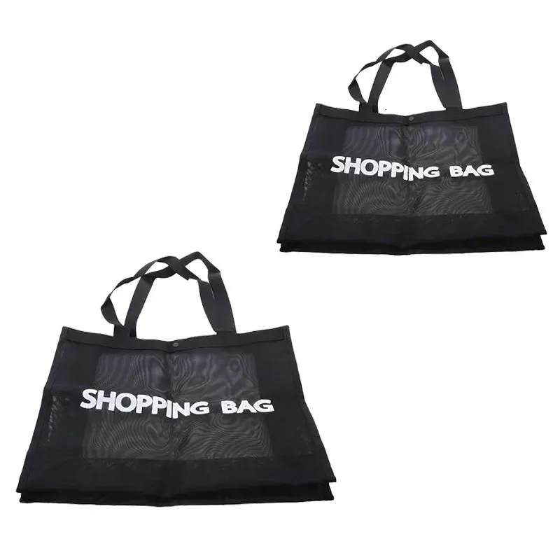 Borsa a tracolla grande e capiente in rete di nylon trasparente, traspirante, da viaggio e da spiaggia, 250414_voghion.com