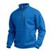 Men's Waffle Autumn Leisure Outdoor High Collar Half Zipper Pocket Pullover Long Sleeve Sweatshirt_voghion.com