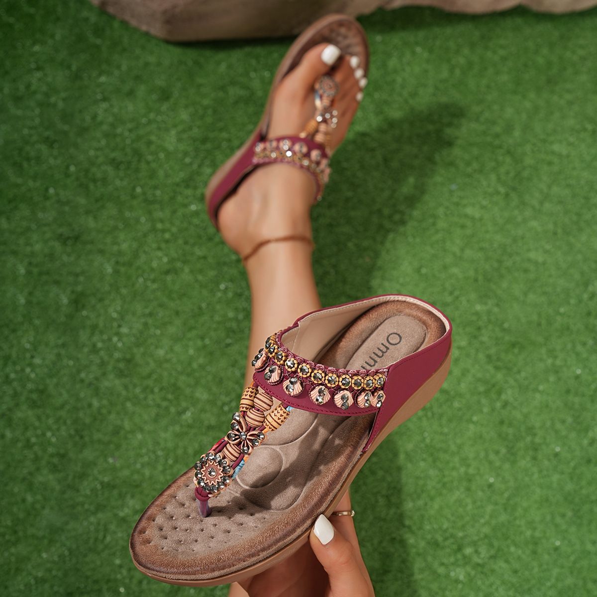 Ženski bohemian sandali Ethnic veliki sandali s podplatom_voghion.com