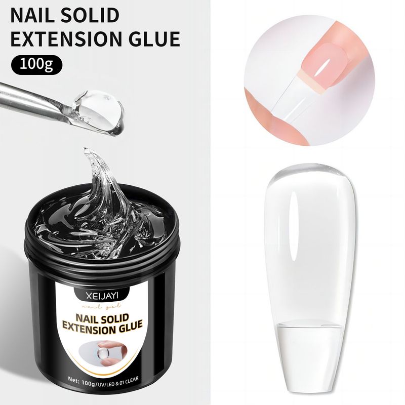 Cola para unhas em lata, cola sólida para extensão de unhas, entalhe, modelagem, sem papel, não pegajosa, adesivos para extensão rápida de unhas, loja de unhas_voghion.com