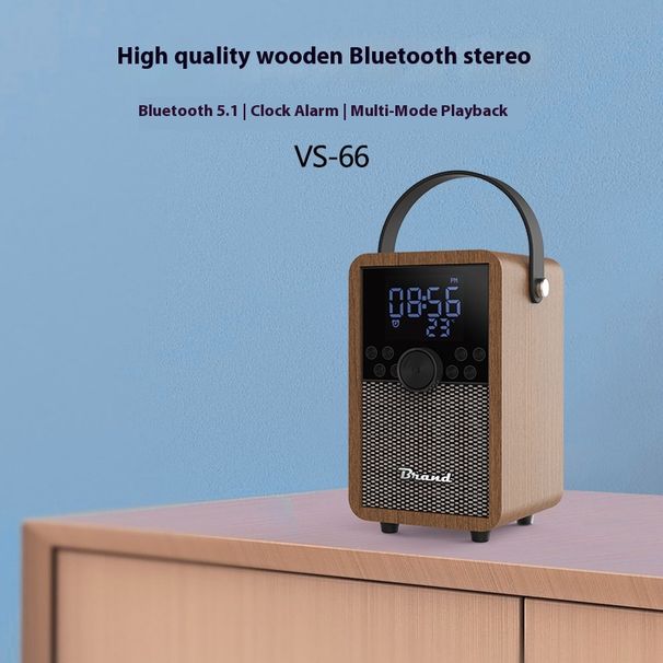 Houten radio, luidspreker, nieuwe Bluetooth-luidspreker_voghion.com
