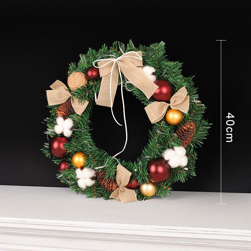 Decorative Wreath Flower Scene Arrangement Christmas Tree Circle Ornament Door Hanging Decoration Creative_voghion.com