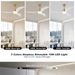 52" Ceiling Fans With Lights And Remote Control, Outdoor Ceiling Fan With Lights High CFM Quiet 3 Blade Wood Walnut Ceiling Fan, Modern Propeller Ceiling Fan For Outdoor/Indoor,white_voghion.com
