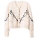 Embroidered crochet sweater small coat women's thin 2024 Spring and Autumn new temperament French lazy style knitted_voghion.com