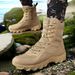 Botas tácticas grandes y transpirables para senderismo al aire libre, resistentes al desgaste, ideales para entrenamiento, combate y para uso en el desierto. Botas altas para hombre._voghion.com