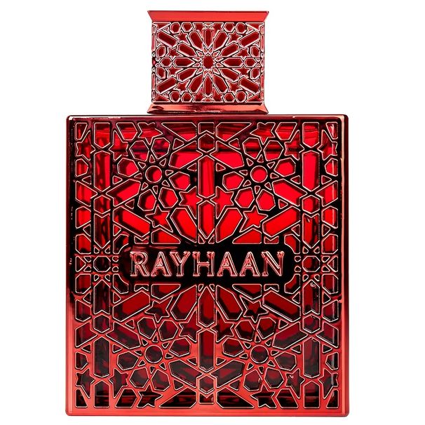 Rayhaan Crimson Unisex Perfume - 3.4oz/100ml, Oriental Floral Fruity Notes, Elegant Red Glass Bottle With Golden_voghion.com