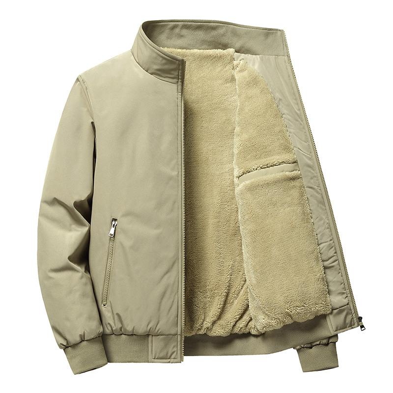 Abbigliamento maschile più giacca in velluto ispessito giacca casual invernale da uomo giacca da uomo con collo alto in cotone abito taglie forti cappotto per uomo_voghion.com
