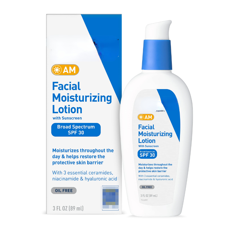Ενυδατική λοσιόν προσώπου AM SPF 30 | Ενυδατική κρέμα προσώπου χωρίς λάδια με αντηλιακό | Μη Κωμεδογονικό | 3 ουγγιές 89 ml_voghion.com