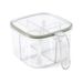 Sealed Seasoning Box Kitchen Household Four Grid Integrated Salt MSG Seasoning Moisture Proof Seasoning Box Multi Function Seasoning Jar_voghion.com