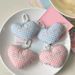 3D Plaid Heart Keychain Backpack Accessory Gift Ornament_voghion.com