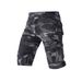 Man's clothing Men's cargo shorts multi-pocket capri pants men's camo medium quarter straight pants_voghion.com