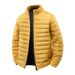 Chaqueta acolchada de invierno para hombre: abrigo ligero de poliéster con cuello alto y diseño cortavientos._voghion.com