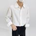 Advanced Style Shirt Herren Langarm Plissee Shirt Ice Silk New Style Cool Casual Top Herren_voghion.com
